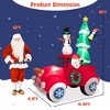 Costway 8FT Tall Inflatable Santa Claus Carrying Christmas Tree, Snowman on Red Truck - 3 of 4
