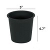 Okak 5-Pack Round/Square Plastic Plant Pots with Drainage Multi Sizes (5/6.3/7.9 Inch) for Succulents, Seed Starting, Herbs, Reusable Nursery Planter - 4 of 4