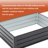Maliang 4x3x1ft Metal Raised Garden Bed,Deep Root Outdoor Galvanized Planter Box, for Vegetables Flowers Herb,Black - 4 of 4