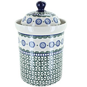 Blue Rose Polish Pottery 493 Ceramika Large Canister - 1 of 1