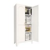 ACEPANO 61.02 in. H Metal Double-Door Storage Cabinet with Doors and Adjustable Shelves-White - 4 of 4