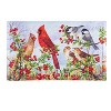 Evergreen Winter Cardinals Scene Embossed Indoor Outdoor Doormat Home Decor - 2 of 2