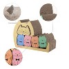 THE LICKER STORE Kazoku Modern Cardboard 5-in-1 Family Cat Cave Scratcher with Catnip and Pull-Out Design - 3 of 4