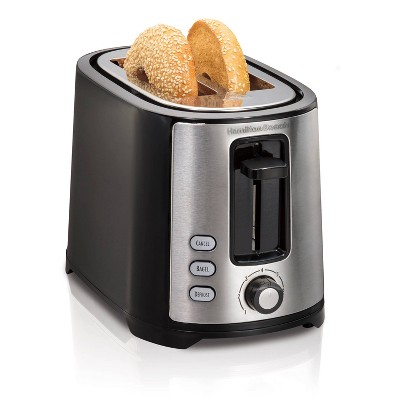 Hamilton Beach Black Stainless Steel 2-Slice Toaster with Wide Slots