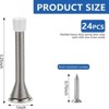 Attop Heavy Duty Door Stops 24 Pack 3 1/4 Inch - Flexible Spring Stopper, Child Safe with Rubber Tips (Satin Nickel) for Home Interior Doors - 2 of 4