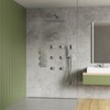 YAWWALK Thermostatic Triple Handles 8-Spray Dual Shower Head Shower Faucet with 6-Jets - 2 of 4
