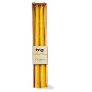 TAG Beeswax 12" Dipped Tapers S/2 - 1 of 1