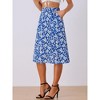 Allegra K Women's Chiffon Summer Vintage Floral Print A-Line Midi Skirts - 2 of 4