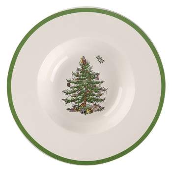 Spode Christmas Tree Rimmed 10 Inch Pasta Bowl - 10 Inch