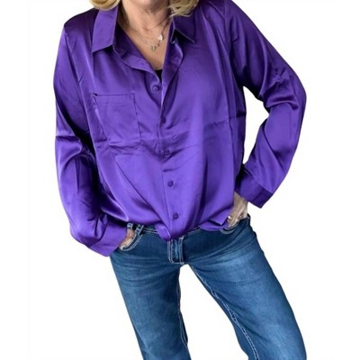 Women's Effortlessly Iconic Button Down Top - Plus - SKIES ARE BLUE
