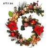 COZONY 6-Foot Pre-Lit Christmas Garland with LED Lights, Waterproof Battery Operated Garland with Glitter Bows for Indoor Outdoor Decor - 2 of 4