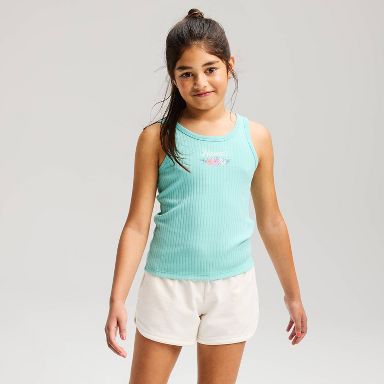 Girls' Ribbed Tank Top - Cat & Jack™ Aqua Green XS