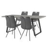 5-Piece Dining Set with Rectangular Table and 4 Upholstered Chairs - 2 of 4