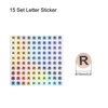 Unique Bargains Laser Capital Alphabet Round Self-Adhesive Reflective Letter Stickers 10 Pcs - 2 of 3