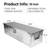 Truck Bed Toolbox for Trailer Pickup, RV Storage Organizer Tool Box Flatbox with Side Handle Lock Keys Aluminum 5 Bar Tread Pattern Truck Bed Tool Box - 4 of 4