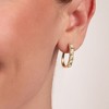 GILDED 14K Gold Plated Sterling Silver Hoop Earrings with Lab Grown Diamonds, Hinged Diamond Hoops for Women – Elegant Gold Hoops Jewelry - 4 of 4