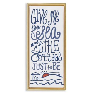 Stupell Industries Sea & Cottage Beach Life Calligraphy, 11" x 25" - 1 of 4