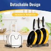 LunaLulinlk Pot Lid Organizer with 10 Adjustable Compartments, Expandable Metal Pots and Pans Organizer for Kitchen,Black - 3 of 4