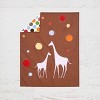 Bacati - Baby & Me Giraffe, Orange/Green/Blue/Red/Brown 4 pc Crib Bedding Set with Diaper Caddy - 2 of 4