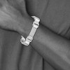 Black Bow Jewelry Men's Stainless Steel Gray Carbon Fiber Link Bracelet, 9 Inch - 4 of 4