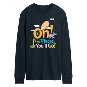 Men's - Dr. Seuss - Oh! The Places You'll Go Long Sleeve Graphic T-Shirt - 1 of 4