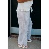 Women's Elastic Shirred Pant Wide Leg Crop - Multiples - 2 of 3