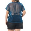 Agnes Orinda Women's Plus Size Concert Carnival Drop Shoulder Sheer Mesh Top - 4 of 4