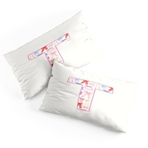 Deny Designs King April Lane Art Fancy Bow Monogram Microfiber Printed Pillow Sham - 1 of 3