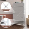 Crestlive Products 6 Drawers dressers for bedroom Rattan Dresser Storage Tower Tall Fabric Dresser with Wood Top &Wood Handles - 3 of 4