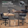 Tall Office Drafting Chair, Drafting Stool for Standing Desk with Footrest Ring, Desk Chair for Home, Office-Black - 2 of 4