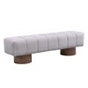 NicBex Upholstered Bench,Dining Bench,Modern Ottoman with Wood Legs for Living Room,Entryway,Kitchen,Beige - 4 of 4