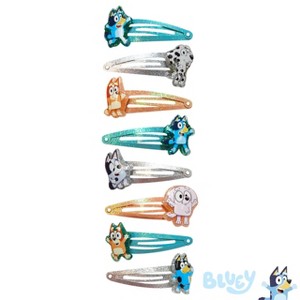 Bluey Girls 8-Pack Snap Hair Clips – Bluey Multicolor Set – Ages 3+ - 1 of 4