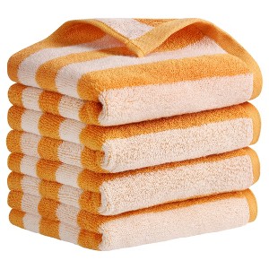 REGALWOVEN Bathroom Striped Pattern Cotton Soft Absorbent Hand Towel 13 x 29 Inch - 1 of 4