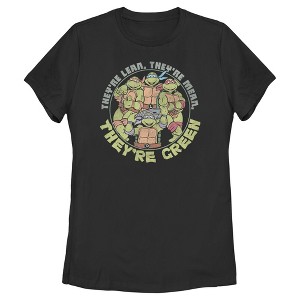 Women's Teenage Mutant Ninja Turtles They're Lean, They're Green T-Shirt - 1 of 4