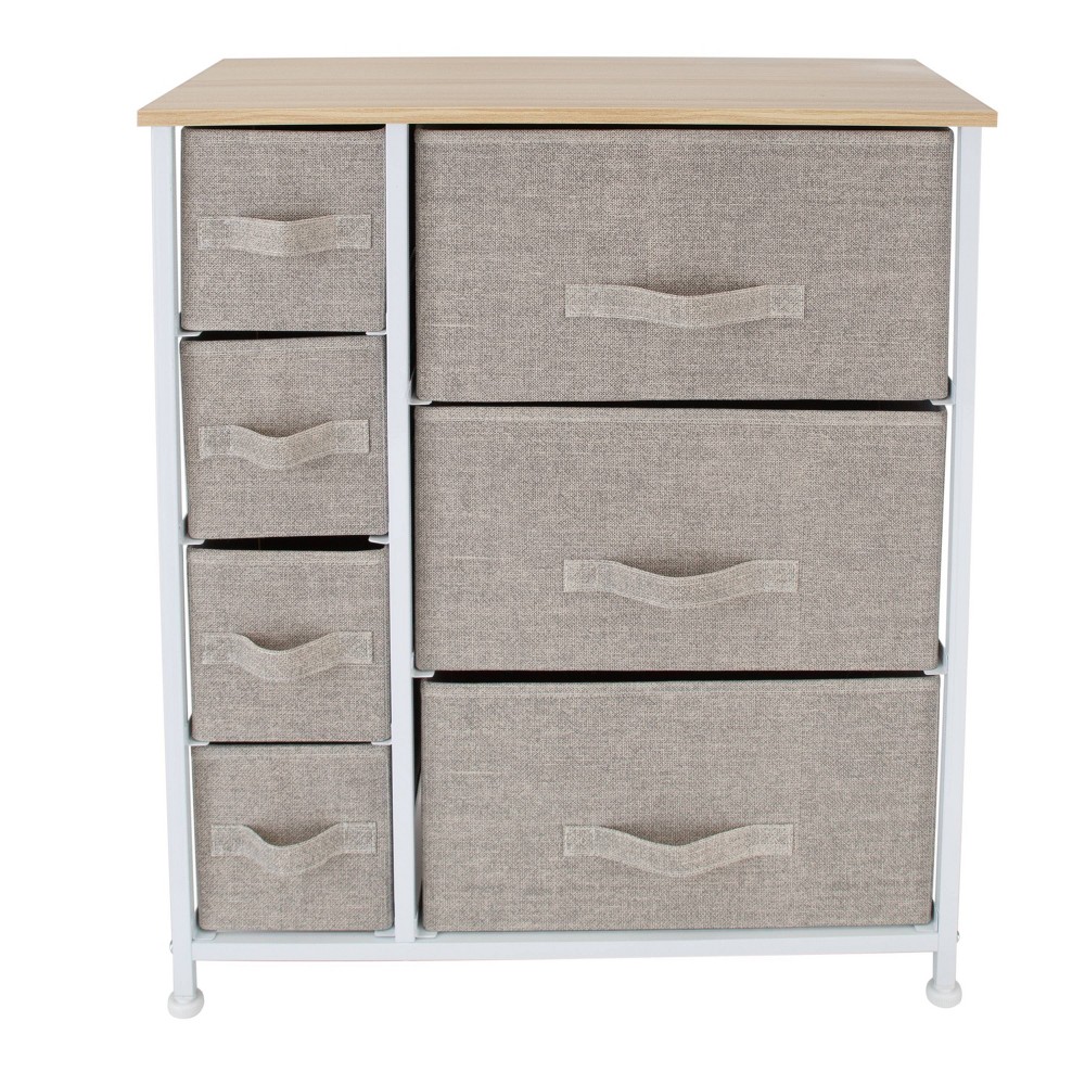 Photos - Other interior and decor Simplify 7 Drawer Storage Chest Natural