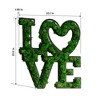 PAGED Eco-Friendly Preserved Moss Metal Wall Art, Wrought Iron Frame Wall Decor, Dynamic Letter Arrangement Framed Wall Art for Living Room - 3 of 4