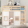 YOOCOZZ Twin Size Loft Bed with Wardrobe, Window Design - 2 of 4