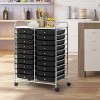 Costway 20 Drawers Rolling Cart Storage Scrapbook Paper Studio Organizer Bins Clear Multicolor/Black/White/Grey/Macaron/Pink Gradient/Mutli Color/Hot Pink/Orange/Purple/White - image 3 of 4