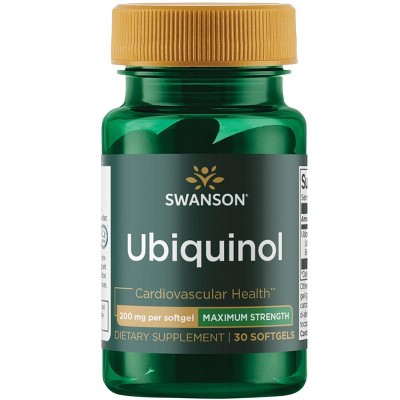 Swanson Dietary Supplements Maximum Strength Ubiquinol 200 mg Softgel 30ct.