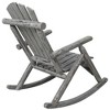 Lyngins Oversized Outdoor Fir Wood Rocking Chair – 21" Wide Contoured Seat, Indoor/Outdoor Accent Chair/Patio Chair with Wide Seat & Tall Backrest - 3 of 4