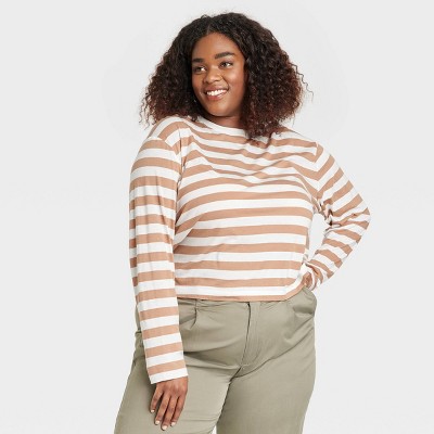 womens striped sweatshirt