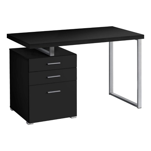Monarch Specialties Computer Desk Home Office Laptop Left Right Set up Storage Drawers 48inchl Work Metal Laminate Black Grey Contemporary Modern Target