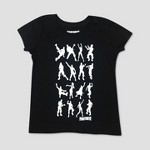 girls fortnite dance short sleeve t shirt black - fortnite shirt walmart