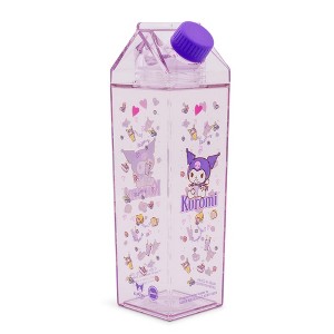 Silver Buffalo Sanrio Kuromi Sweets Plastic Milk Carton Bottle | Holds 16 Ounces - 1 of 4