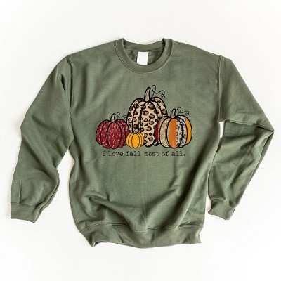 Simply Sage Market Women's Graphic Sweatshirt I Love Fall Most Of All Pumpkins