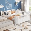 Full Size Wood Platform Bed with Rails for Girls and Boys - 3 of 4