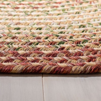 Ivory Braided Handmade Reversible Synthetic Area Rug - 2'6" x 4'