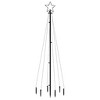 vidaXL Christmas Tree With Spike Warm White Powder-coated steel, copper, PVC - Multicolor - 6 x 2 ft - 3 of 4