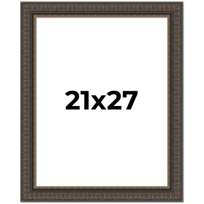 PosterPalooza | Museum Brown Picture Frame - UV Acrylic, Foam Board Backing, Hanging Hardware