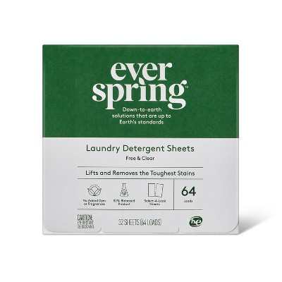 Ecos Plastic-free Laundry Detergent Sheets - 7.9oz/64 Loads : Target